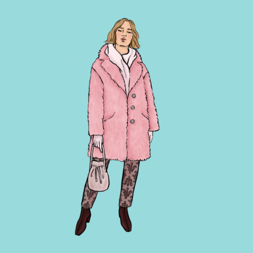 Pink Teddy Coat